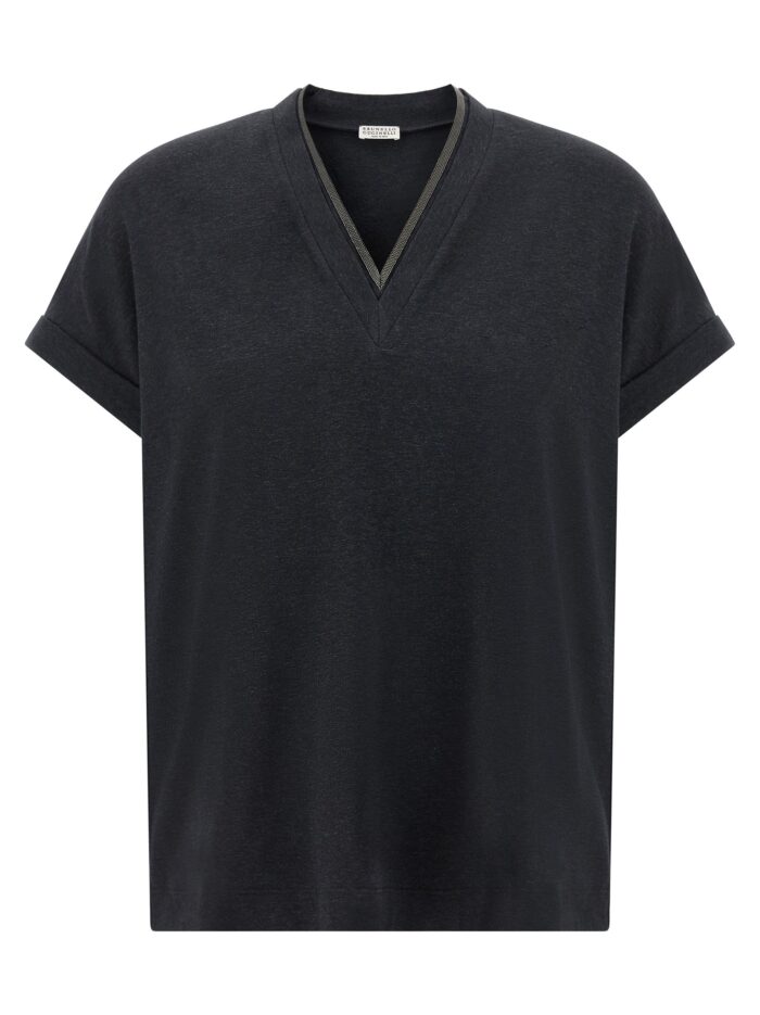 brunello cucinelli 'shiny trims' t shirt Brunello Cucinelli 'Shiny Trims' T-shirt