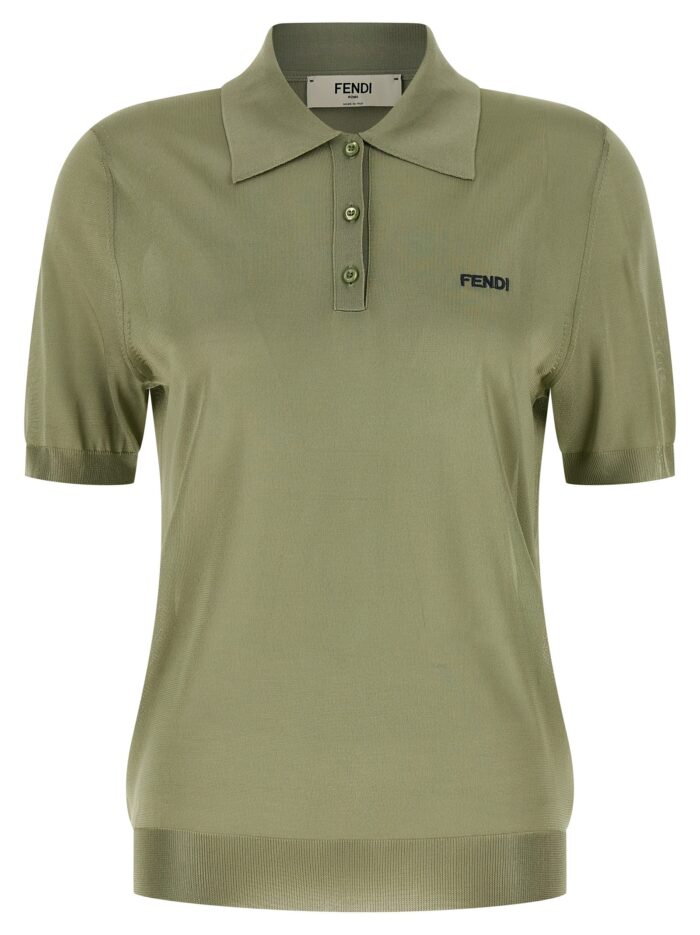 fendi shiny viscose polo shirt Fendi Shiny Viscose Polo Shirt