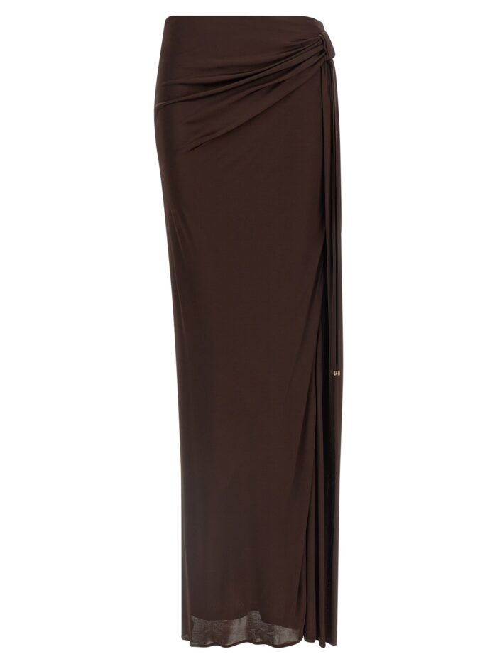 elisabetta franchi shiny viscose skirt Elisabetta Franchi Shiny Viscose Skirt