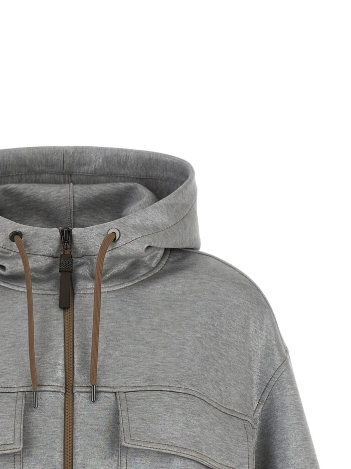 Brunello Cucinelli 'Shiny Zipper Pull' Bomber Jacket