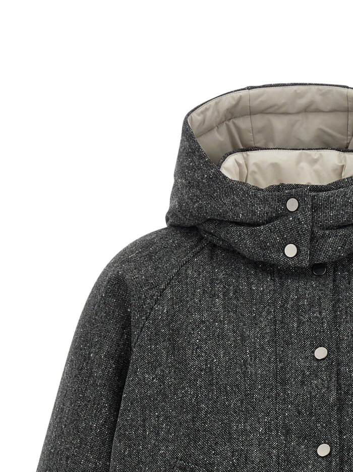 Brunello Cucinelli 'Shiny Zipper Pull' Down Jacket