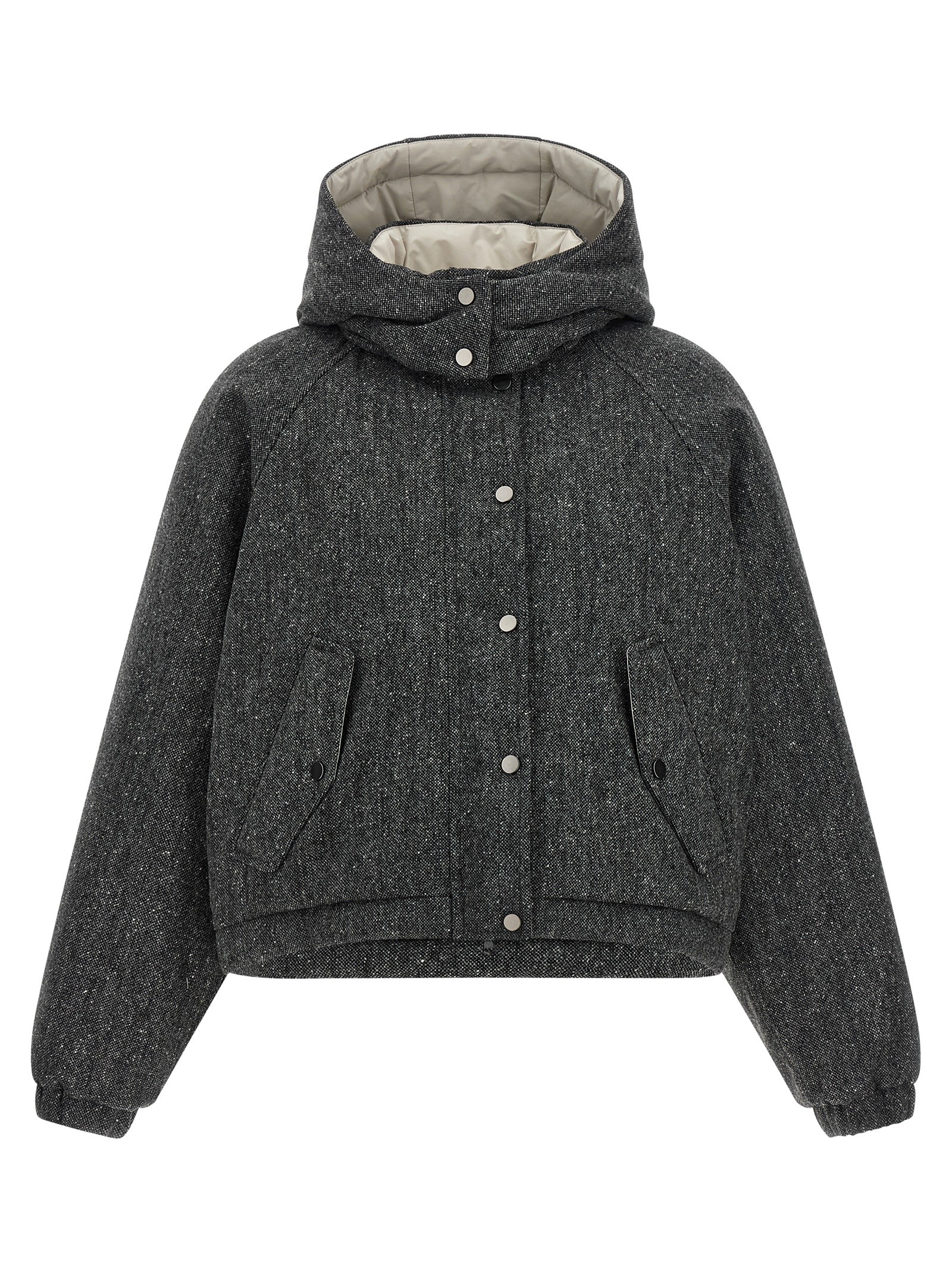 Brunello Cucinelli 'Shiny Zipper Pull' Down Jacket