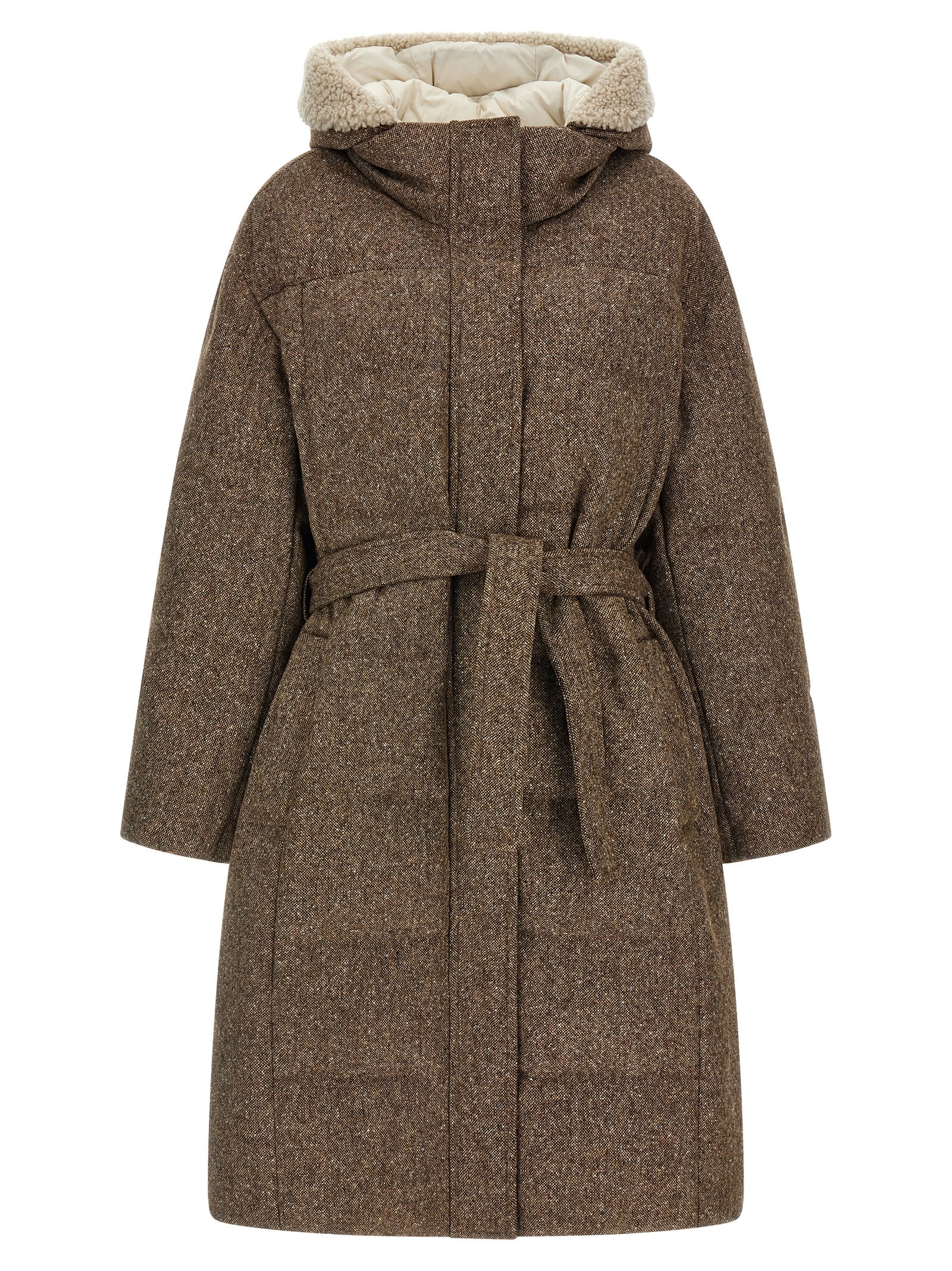 Brunello Cucinelli 'Shiny Zipper Pull' Down Jacket