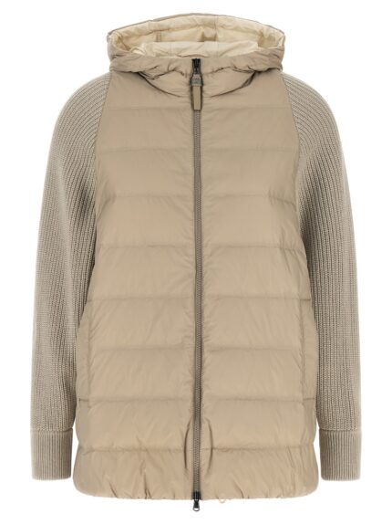 Brunello Cucinelli 'Shiny Zipper Pull' Down Jacket