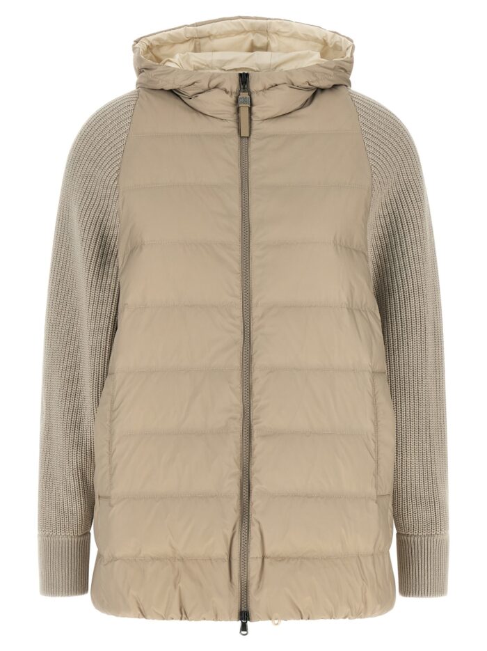 brunello cucinelli 'shiny zipper pull' down jacket Brunello Cucinelli 'Shiny Zipper Pull' Down Jacket