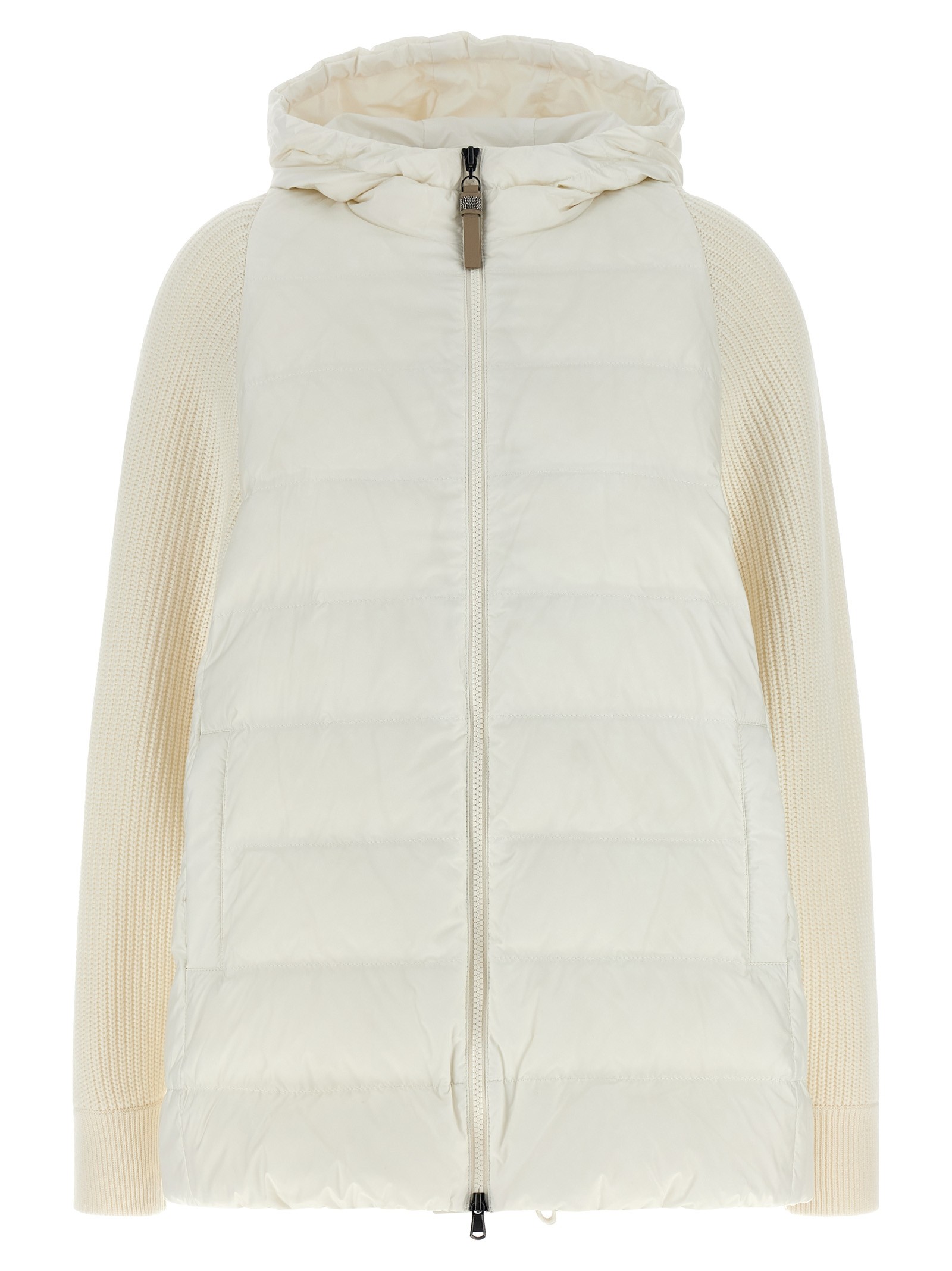 Brunello Cucinelli 'Shiny Zipper Pull' Down Jacket