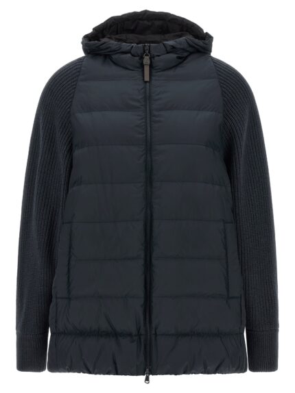 Brunello Cucinelli 'Shiny Zipper Pull' Down Jacket