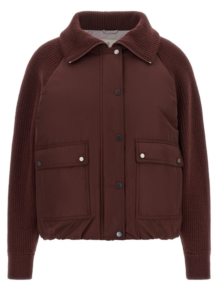 brunello cucinelli 'shiny zipper pull' down jacket Brunello Cucinelli 'Shiny Zipper Pull' Down Jacket