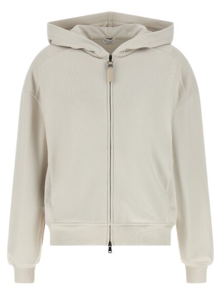 Brunello Cucinelli 'Shiny Zipper Pull' Hoodie