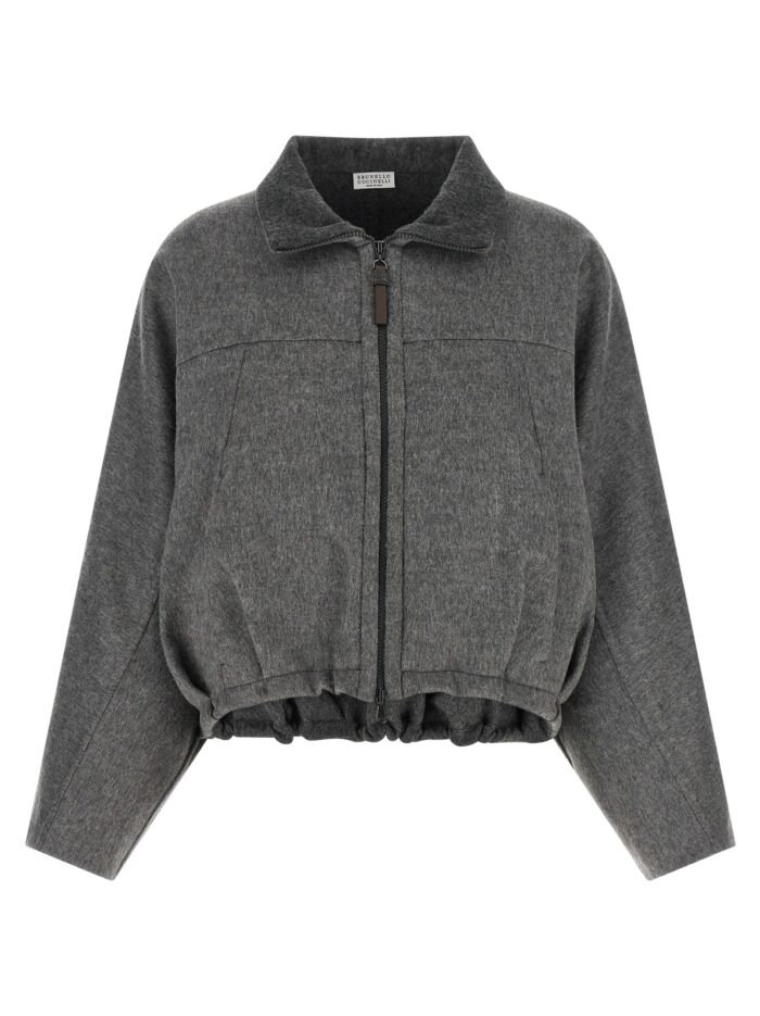 brunello cucinelli 'shiny zipper pull' jacket Brunello Cucinelli 'Shiny Zipper Pull' Jacket