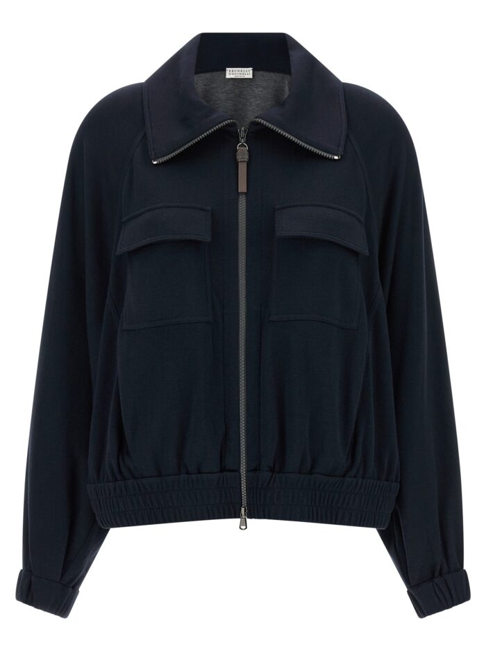 brunello cucinelli 'shiny zipper pull' sweatshirt Brunello Cucinelli 'Shiny Zipper Pull' Sweatshirt