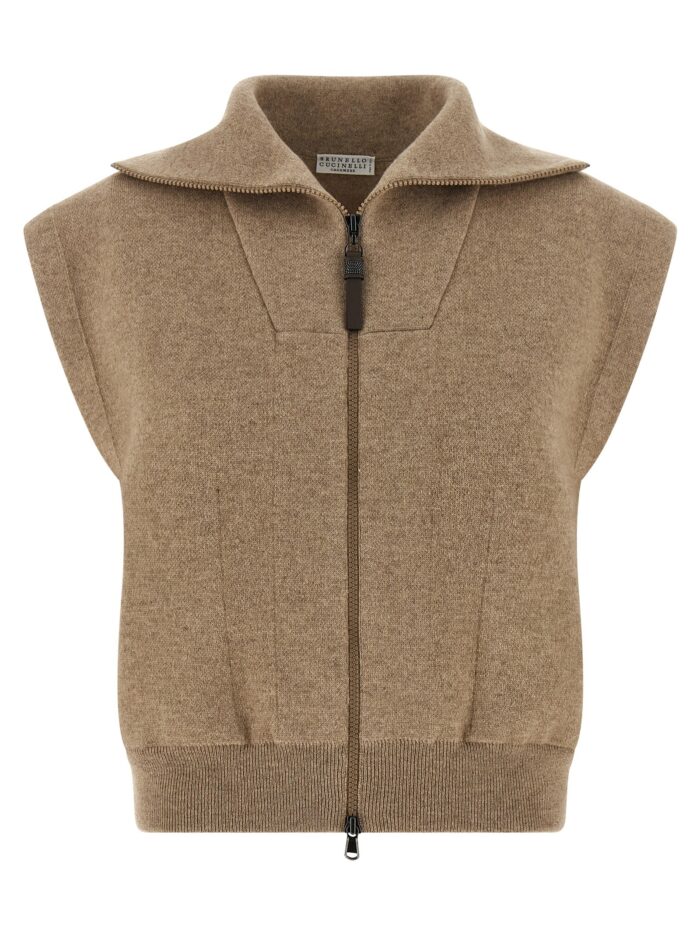 brunello cucinelli 'shiny zipper pull' vest Brunello Cucinelli 'Shiny Zipper Pull' Vest