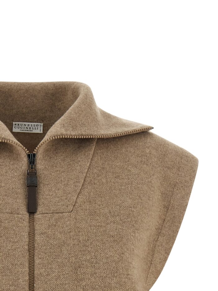 Brunello Cucinelli 'Shiny Zipper Pull' Vest
