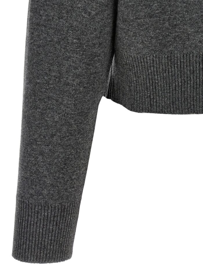 Brunello Cucinelli 'Shiny Zipper Pull' Wool Cardigan