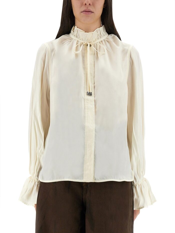 ganni shirt with bow Ganni Shirt With Bow