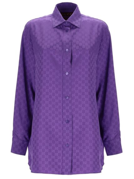 Gucci SHIRT WITH "GG" WEAVE