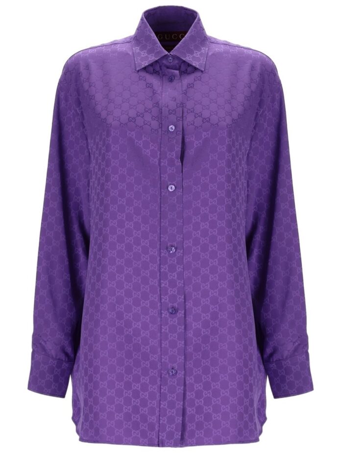 Gucci SHIRT WITH "GG" WEAVE