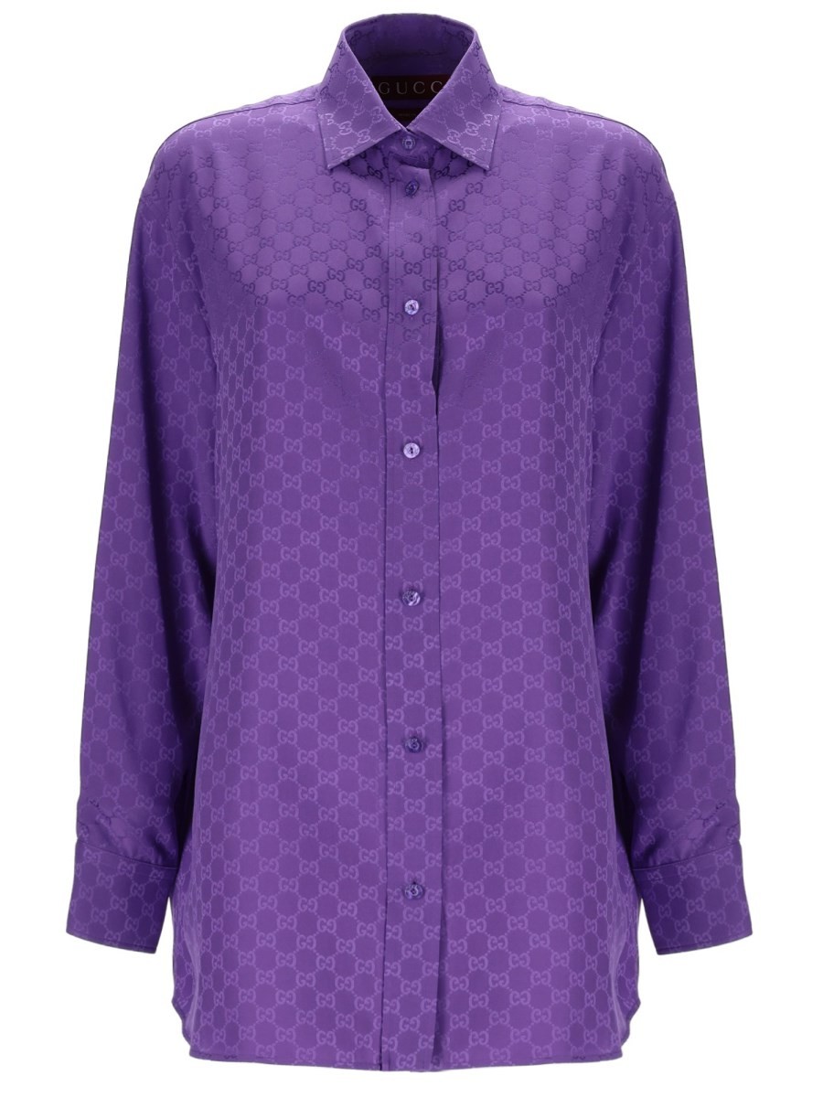 Gucci SHIRT WITH "GG" WEAVE