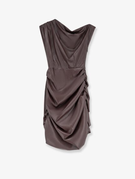 Actualee Short Faux Leather Dress