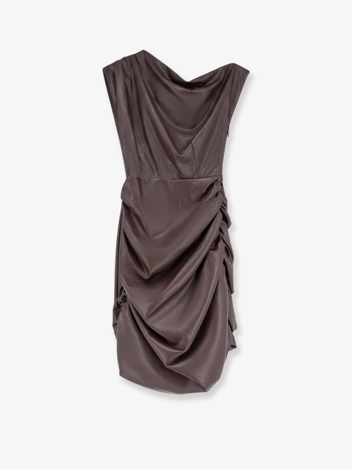 Actualee Short Faux Leather Dress
