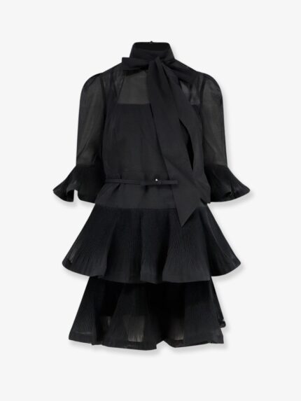 ZIMMERMANN Short Pleated Dress