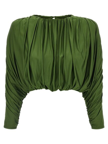 SELF PORTRAIT Short Top With Ripples