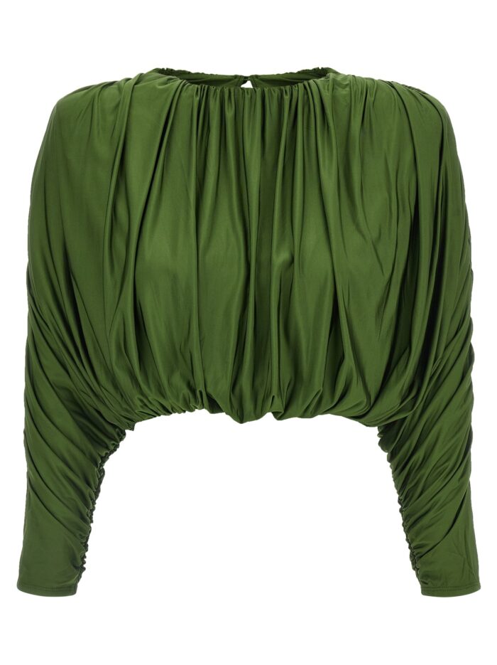 SELF PORTRAIT Short Top With Ripples