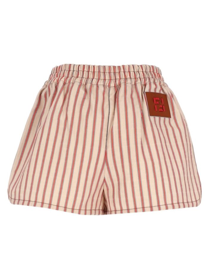 Fendi SHORTS IN DENIM FF A RIGHE