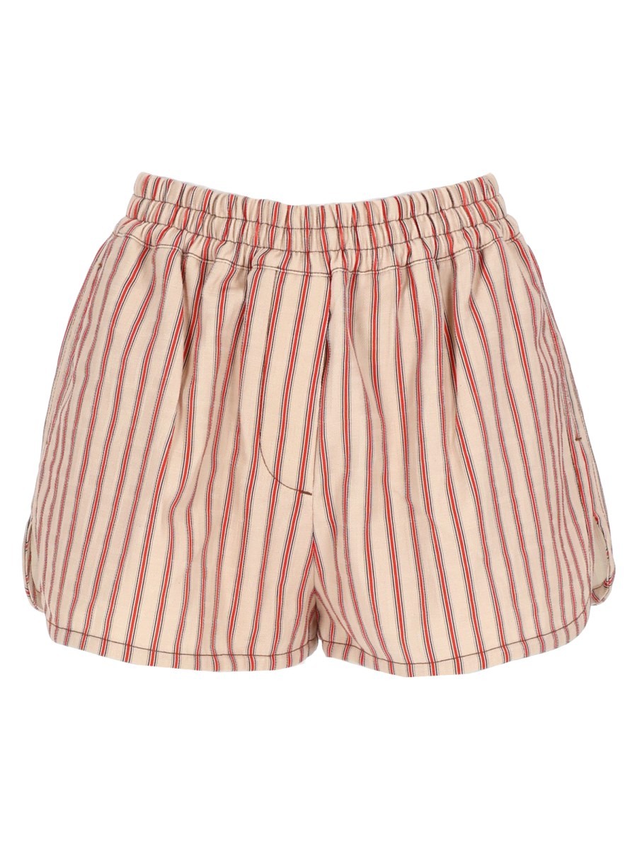 Fendi SHORTS IN DENIM FF A RIGHE