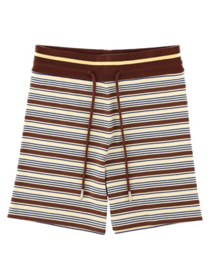 Fendi SHORTS IN MAGLIA DI COTONE A RIGHE