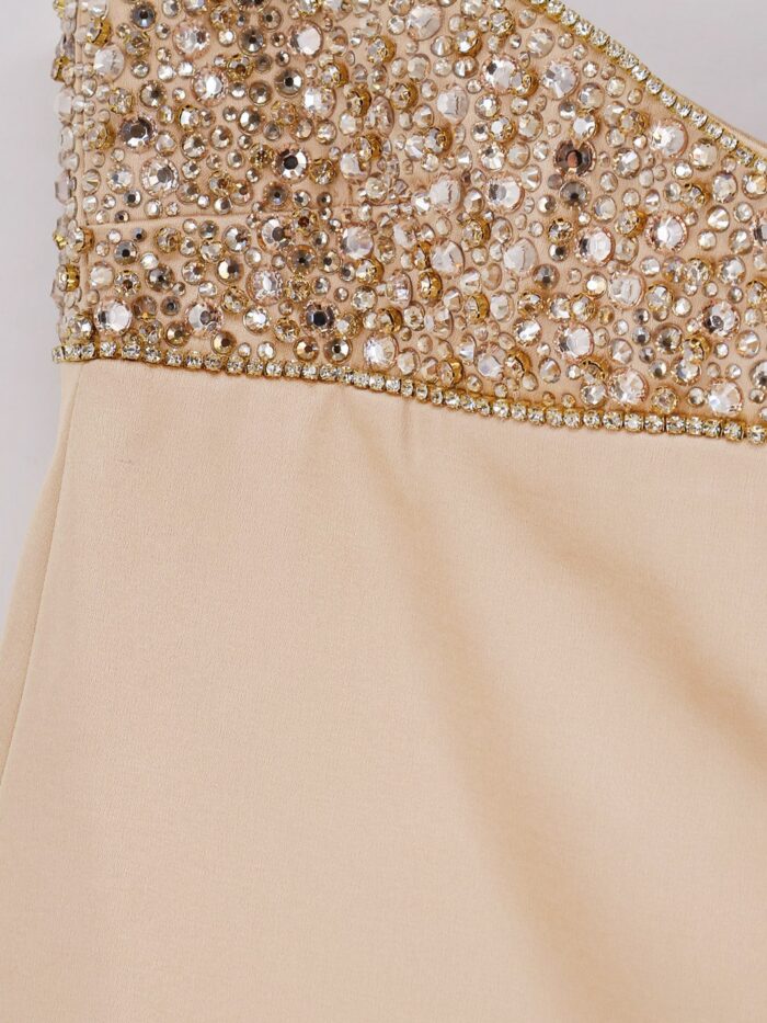 Retrofete Shyla Satin Dress With Rhinestones Detail