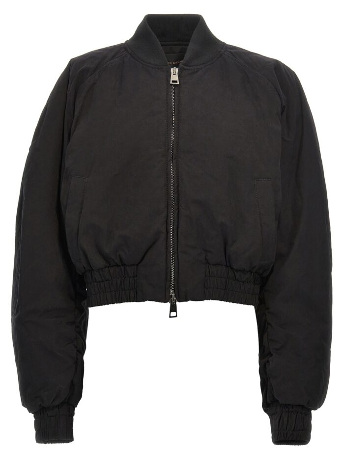 the andamane 'sierra' cropped bomber jacket THE ANDAMANE 'Sierra' Cropped Bomber Jacket