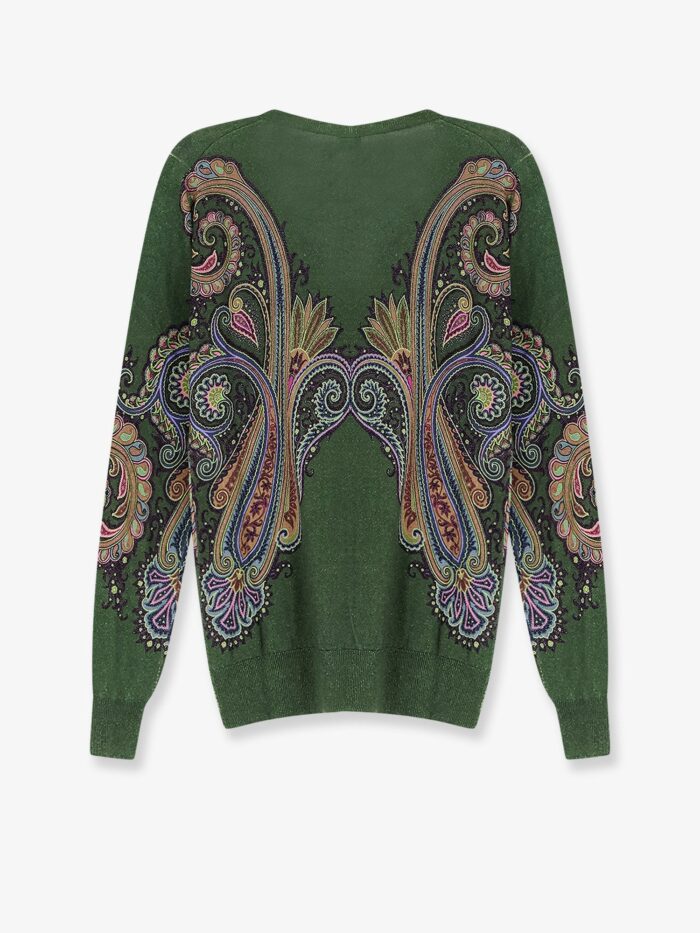 Etro Silk And Cashmere Blend Sweater With Iconic Paisley Print