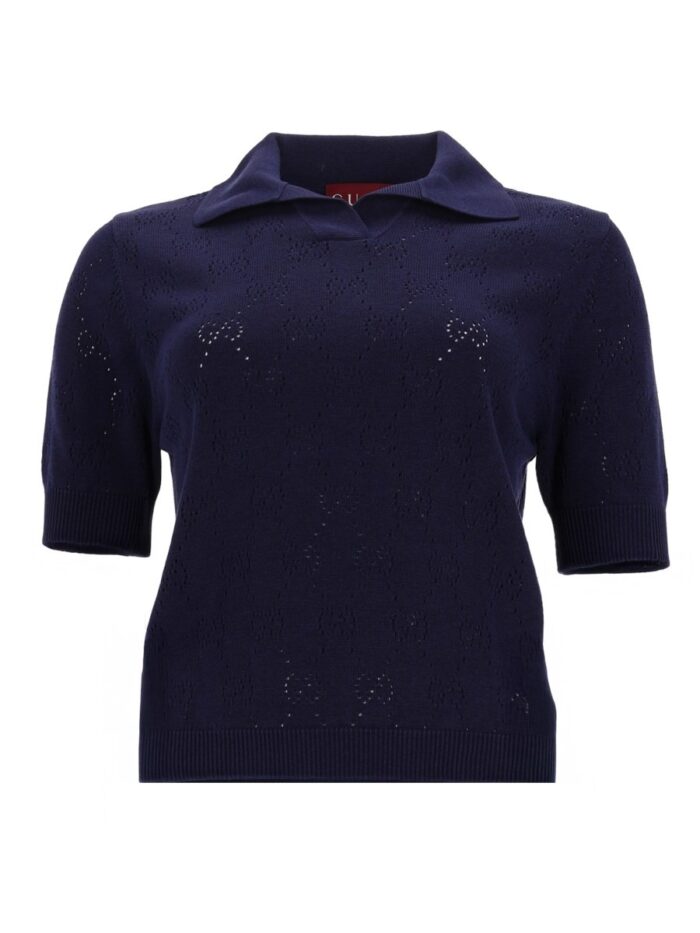 gucci silk and cotton polo shirt Gucci SILK AND COTTON POLO SHIRT