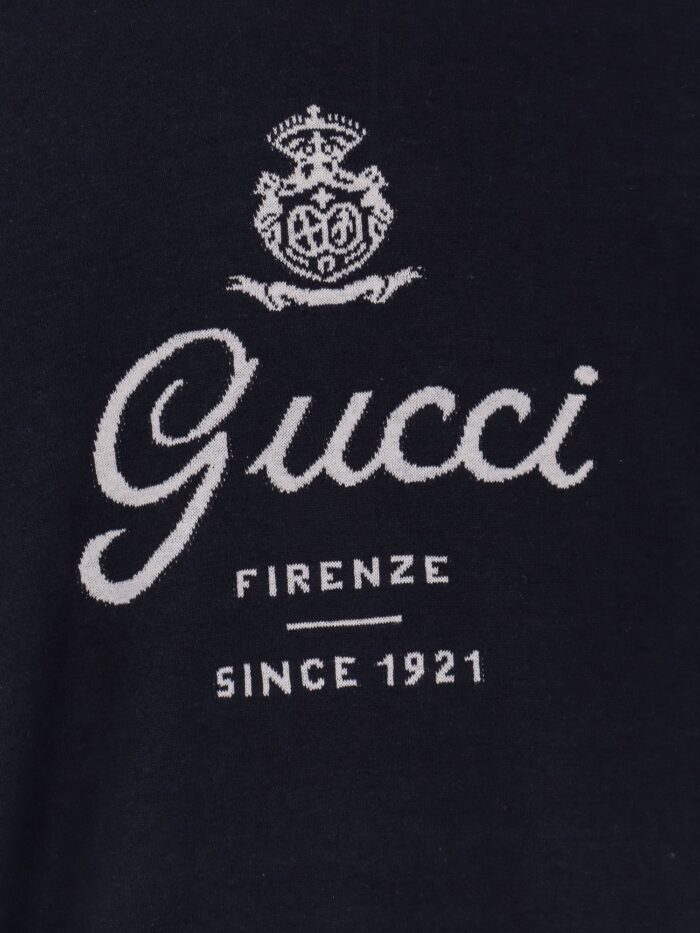 Silk And Linen Sweater With Gucci Firenze Since 1921 Inlay