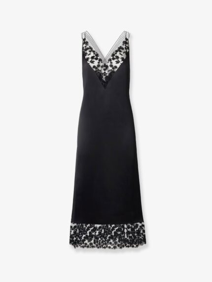 Fendi Silk And Millefiori Lace Midi Dress