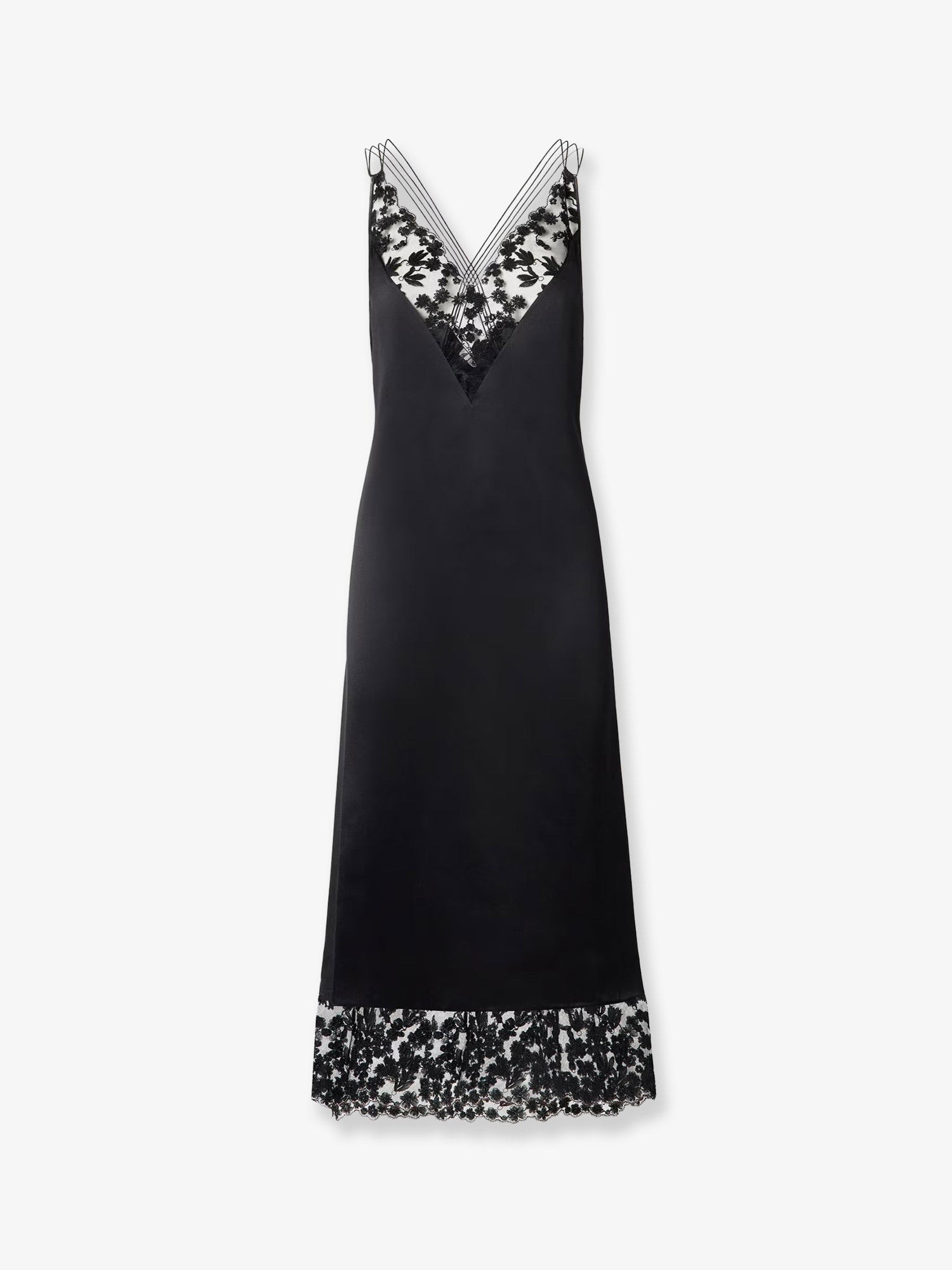 Fendi Silk And Millefiori Lace Midi Dress