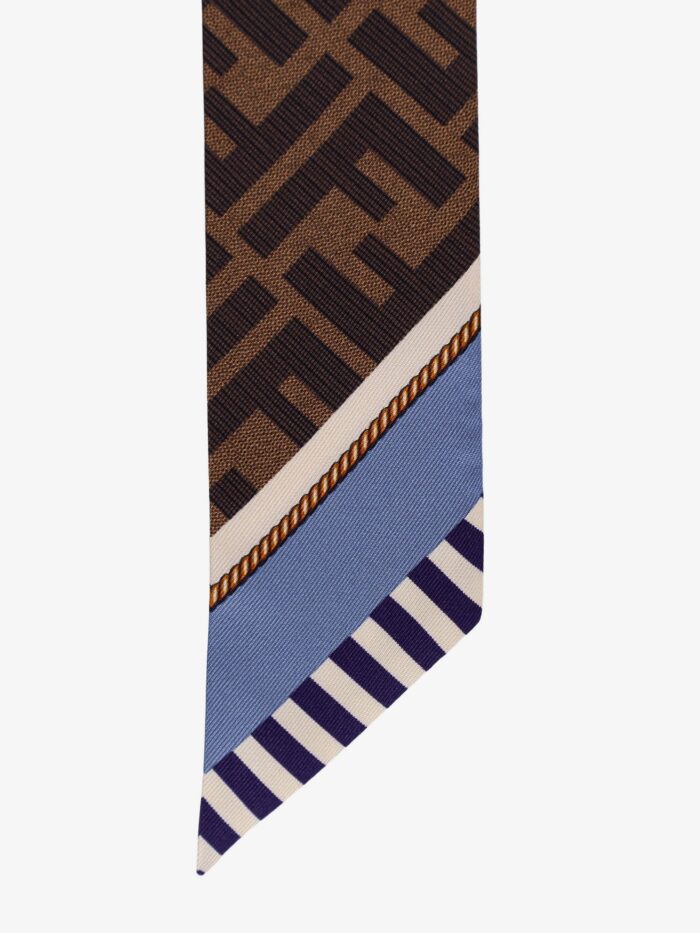 Silk Bandeau With Fendi Baguette Flowers Motif