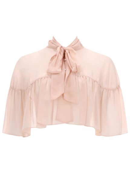 Max Mara SILK CAPE WITH BOW