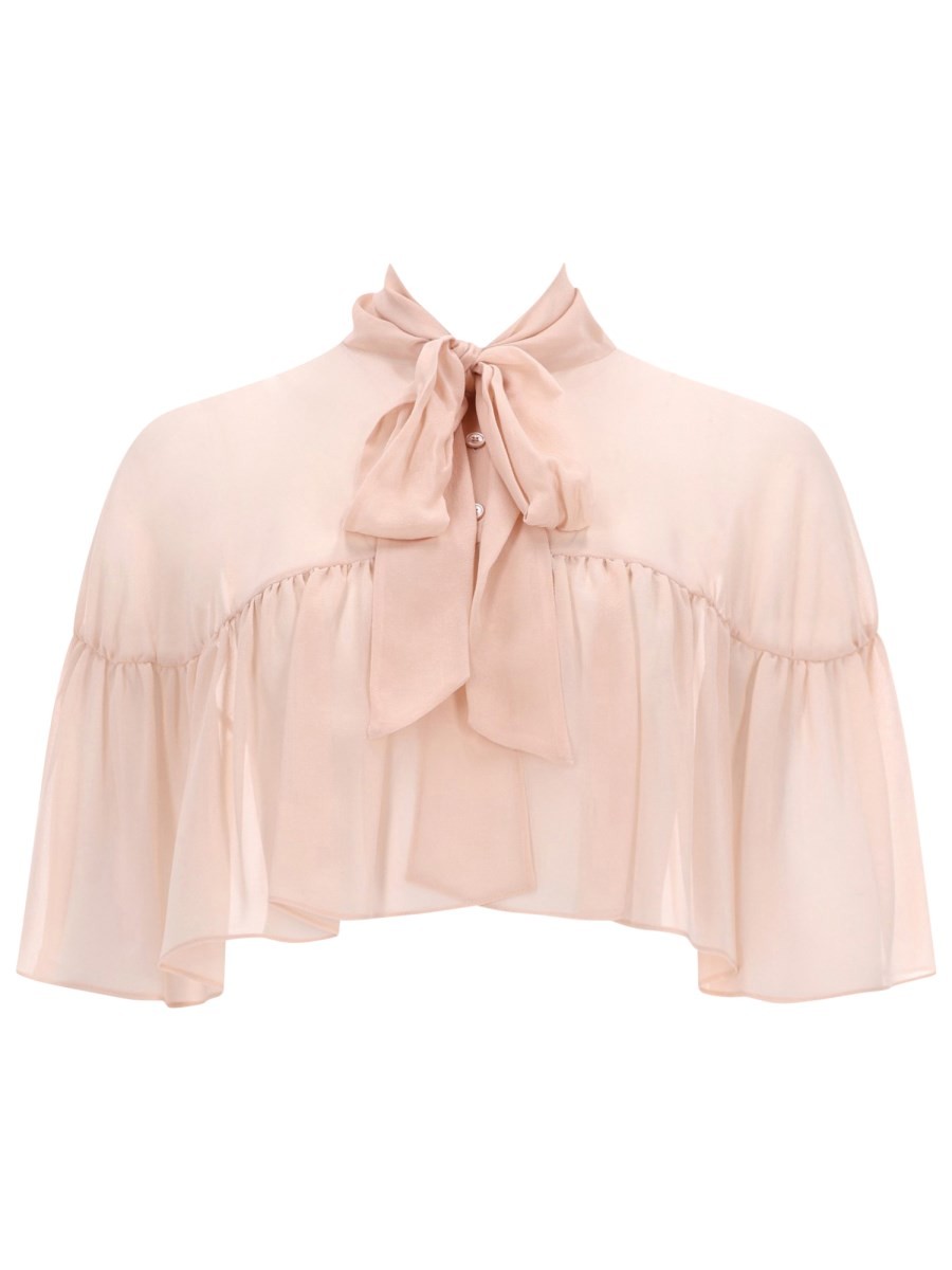 Max Mara SILK CAPE WITH BOW