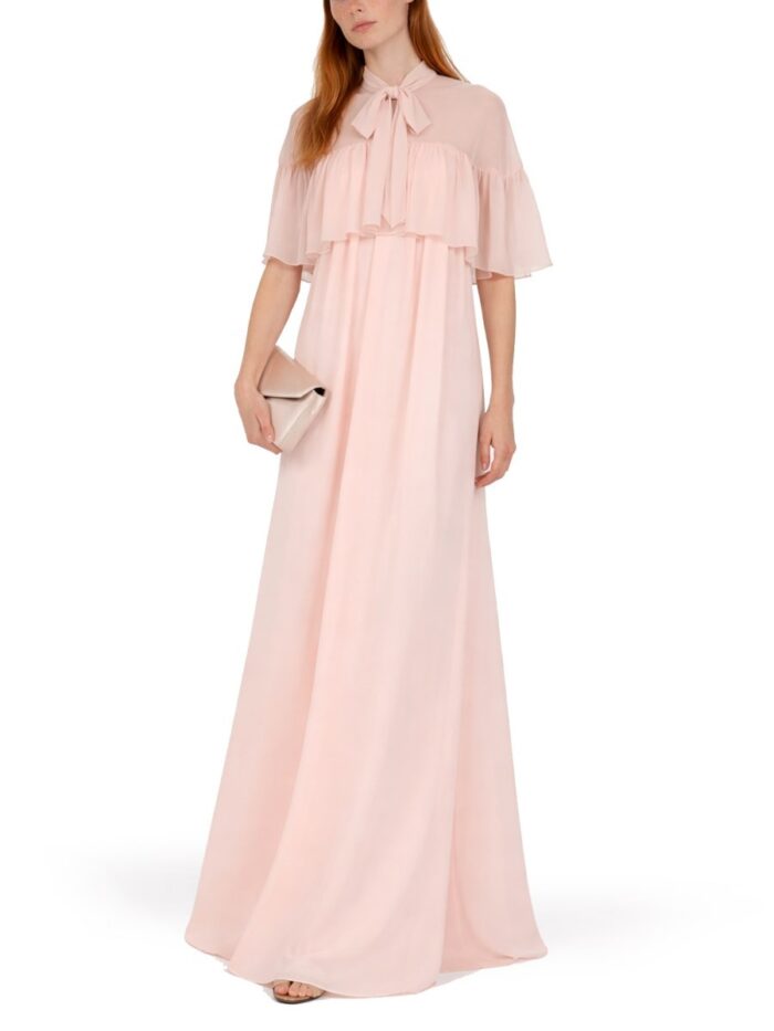 Max Mara SILK CAPE WITH BOW