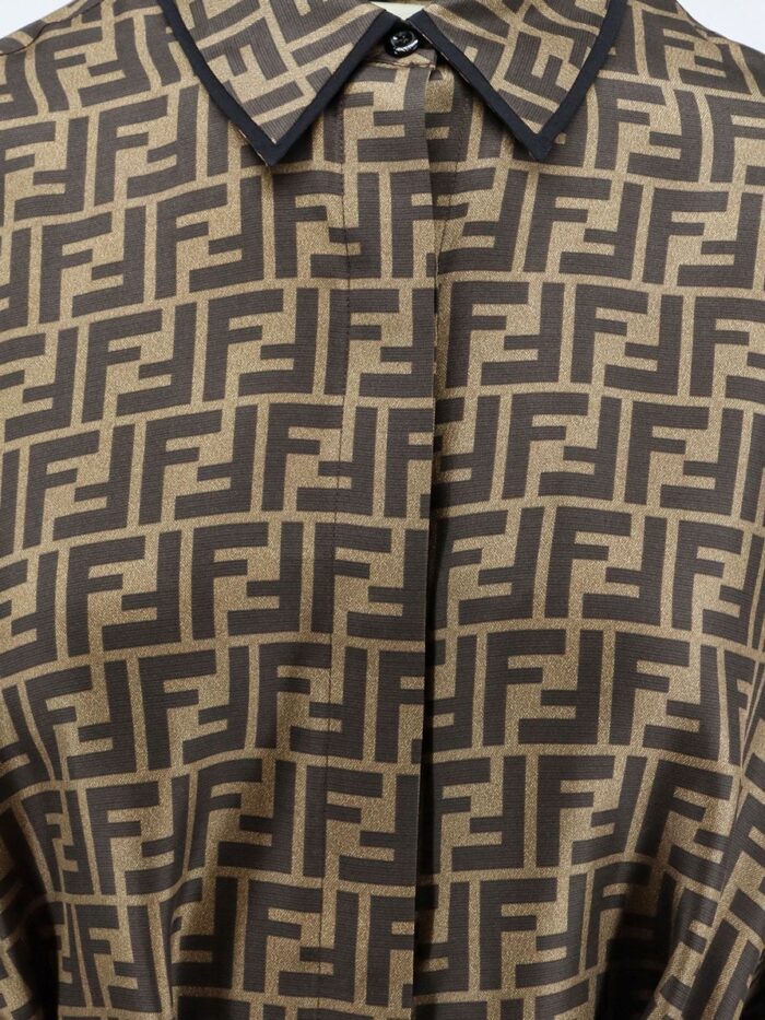 Fendi Silk Dress With All-over FF Motif