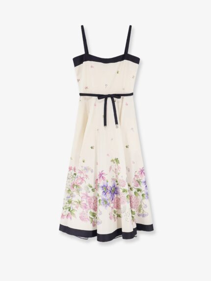 Dior Silk Dress With Multicolor Print