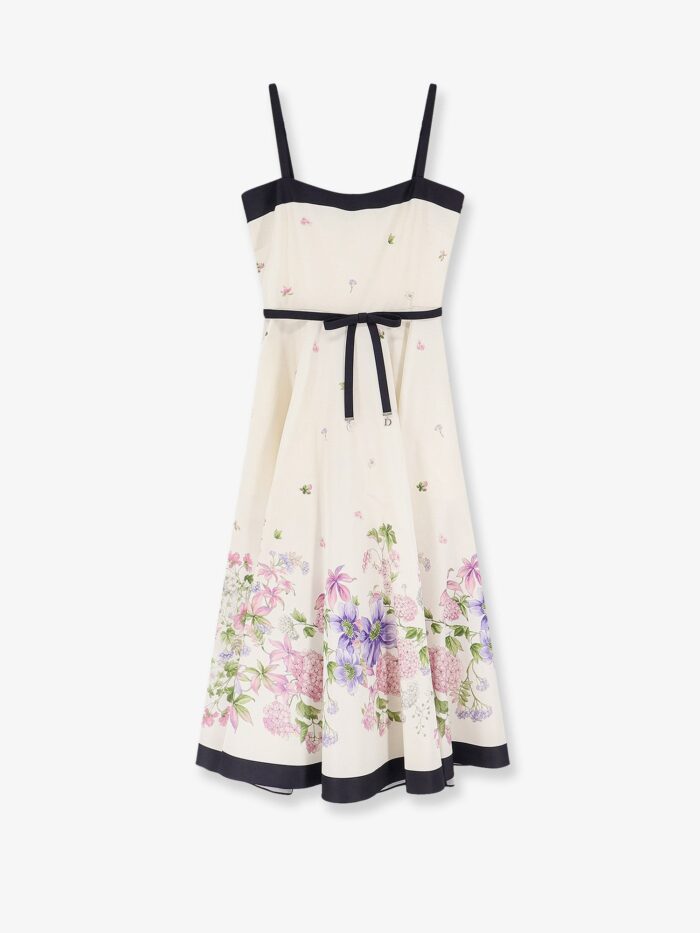 dior silk dress with multicolor print Dior Silk Dress With Multicolor Print