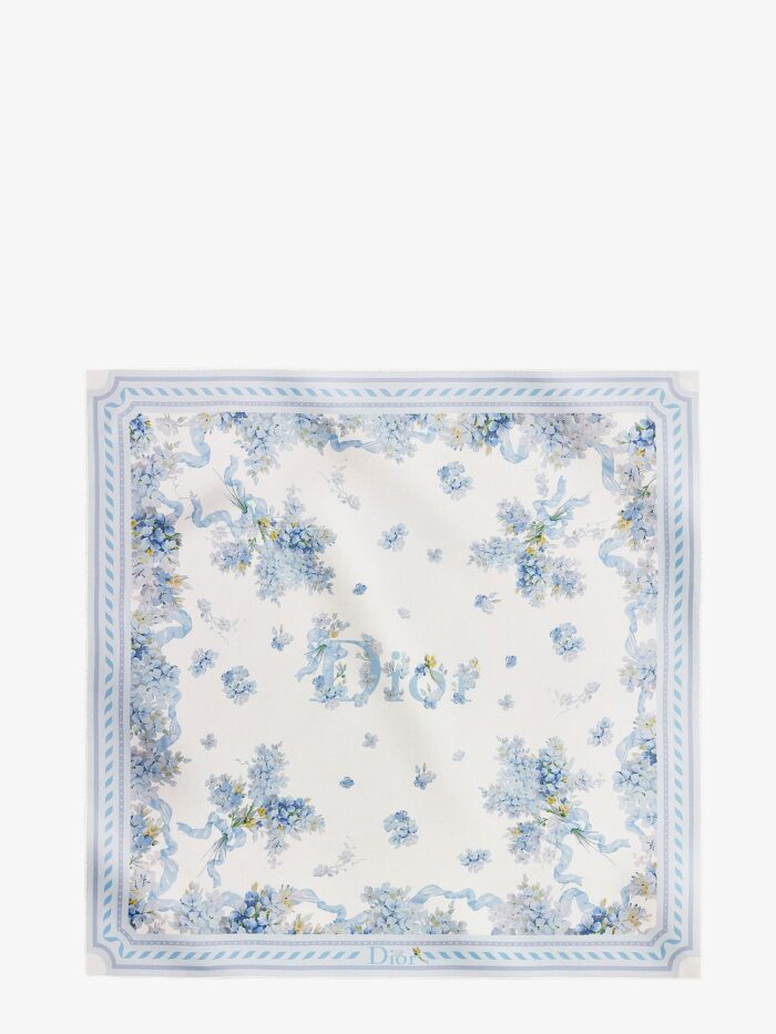 silk foulard with dior lilac bouquet print Silk Foulard With Dior Lilac Bouquet Print