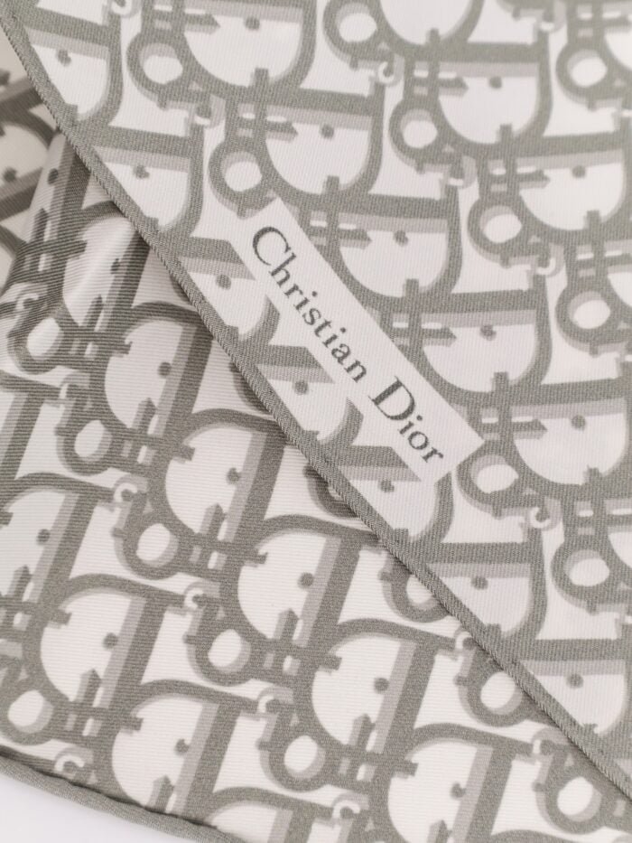 Silk Foulard With Dior Oblique Motif