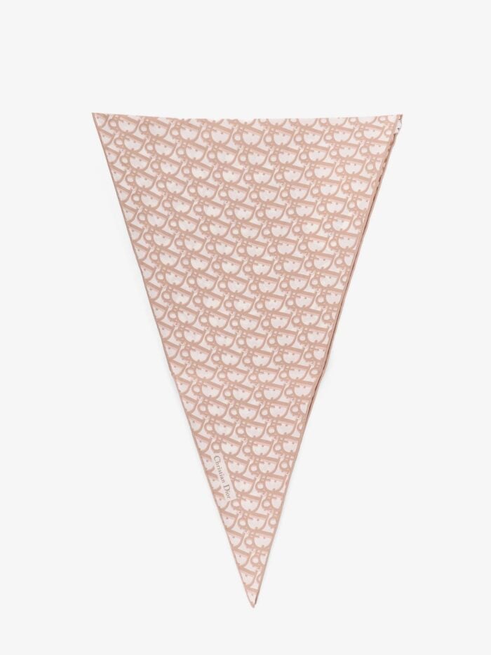 Silk Foulard With Dior Oblique Motif