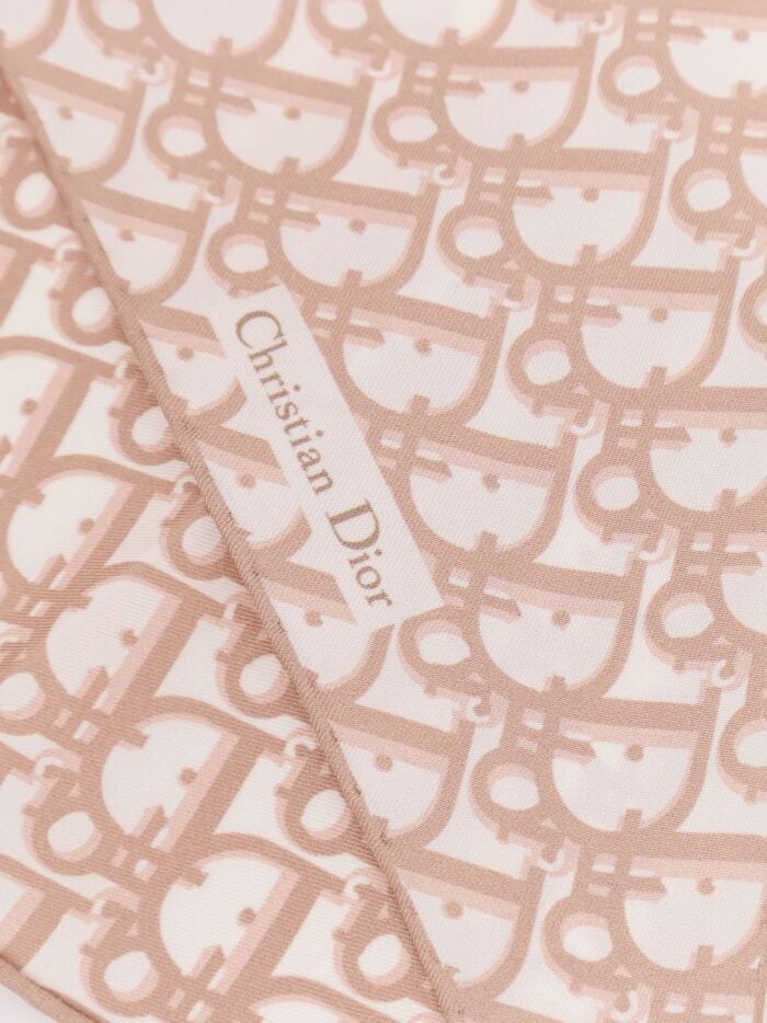Silk Foulard With Dior Oblique Motif