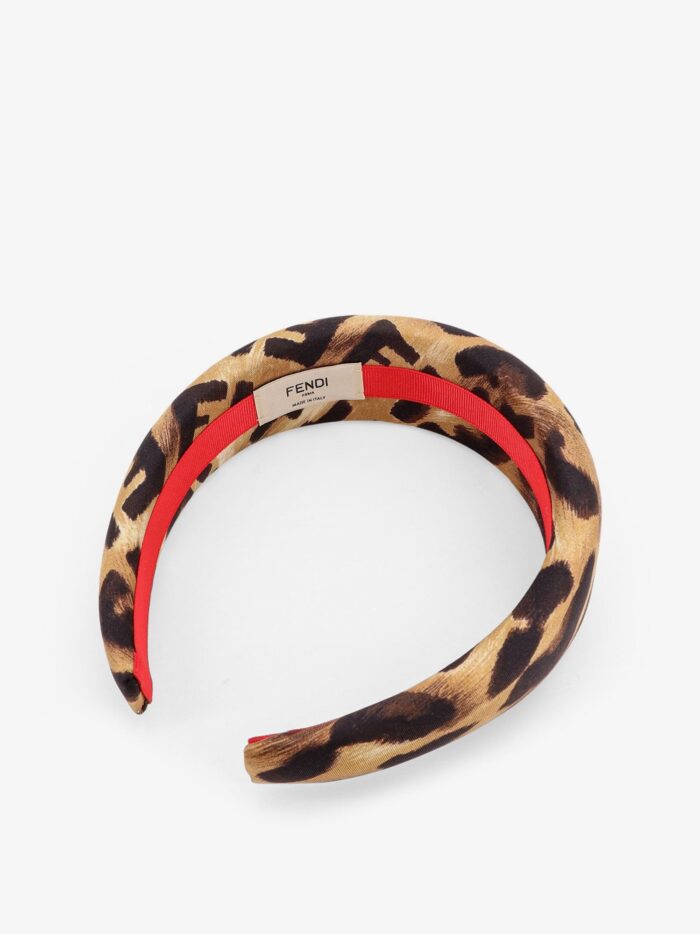 Silk Headband With Fendi Leo Print