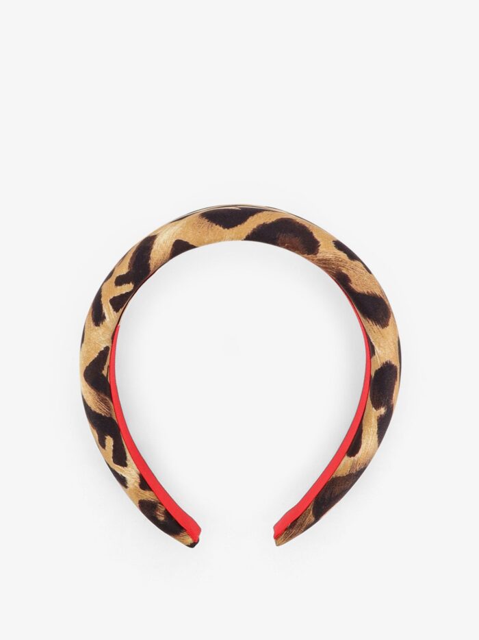 Silk Headband With Fendi Leo Print